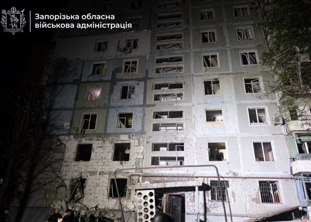 Удар по Запоріжжю: загинула людина, дев’ять поранені