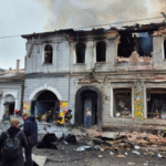 Удар по дитсадку в Харкові: поліція показала перші кадри після влучання