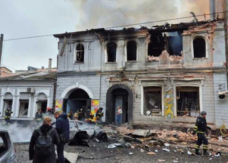 Удар по дитсадку в Харкові: поліція показала перші кадри після влучання