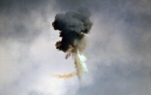 Знищення "шахеда" в небі над Києвом