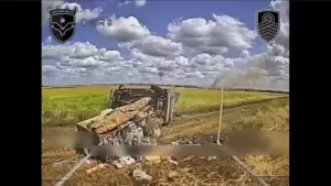 Вороже авто наїхало на міну